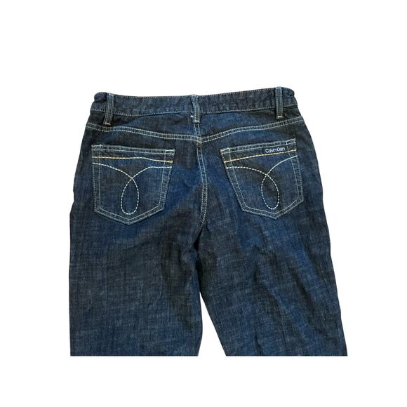 Calvin Klein Bootcut Jeans High Rise Denim Dark Wash Blue Womens Size 10/30 NEW - Picture 4 of 7